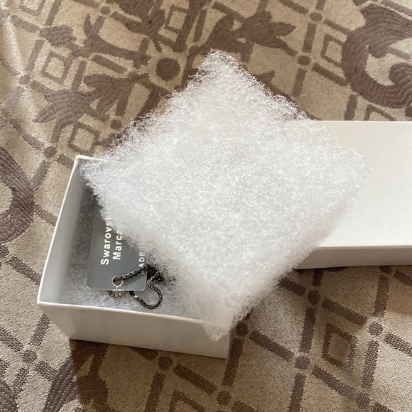 Vintage Swarovski Mercasite studded Pendant on Marc Sterling Silver Necklace - Picture 10 of 10